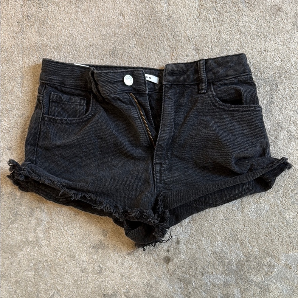 Women's Black Denim Shorts